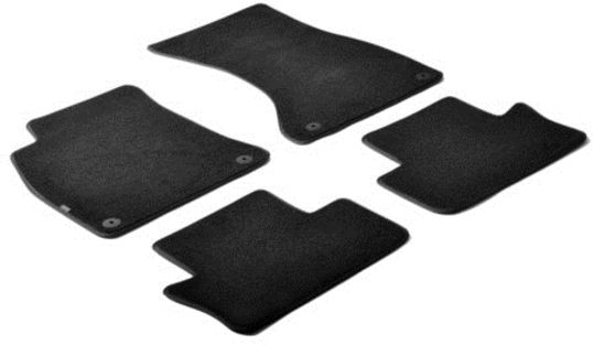 Lampa Set of Front and Rear Mats 4pcs for Seat Exeo Audi A4 Black
