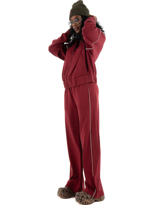 Mila Women's Sweatshirt Jacket Bordeaux