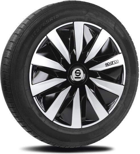Sparco Σετ Τάσια Αυτοκινήτου Lazio 15" 4τμχ Ασημί