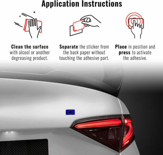 Quattroerre Adhesive Flag for Car Europe 47 x 29cm