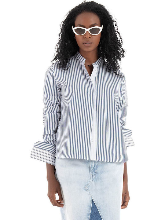 Bertyna_monday Women's Long Sleeve Shirt Blue
