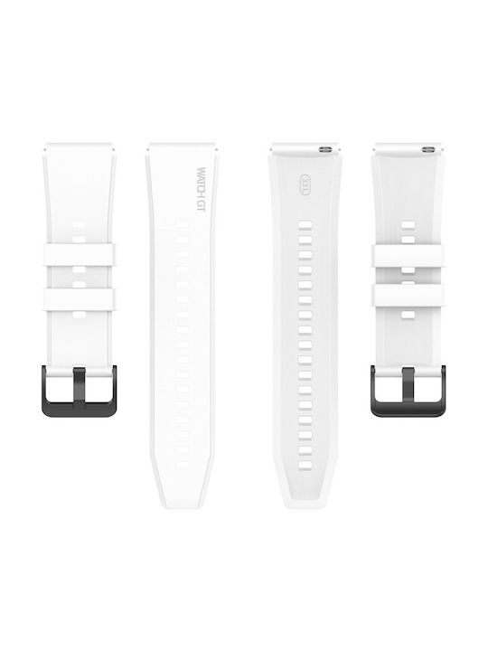 Twill Rubber Armband Silikon Weiß (Galaxy Watch (46mm) / Gear S3Huawei Watch 3 / Huawei Watch GT 2 Pro)