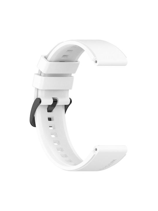 Twill Rubber Armband Silikon Weiß (Galaxy Watch (46mm) / Gear S3Huawei Watch 3 / Huawei Watch GT 2 Pro)