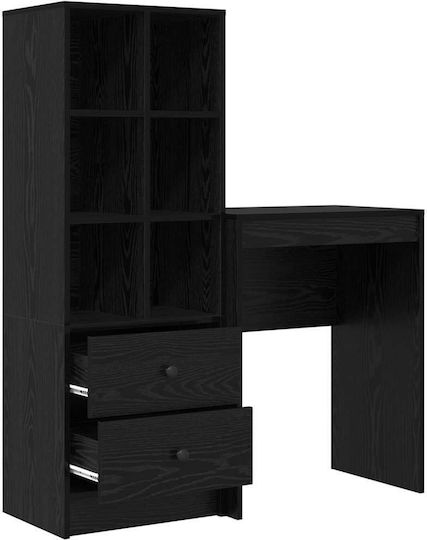 Desk Storage Space Drawer 2 Pcs Black Oak 3337298