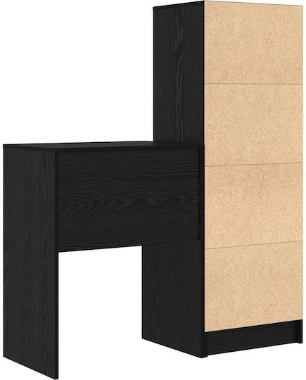 Desk Storage Space Drawer 2 Pcs Black Oak 3337298