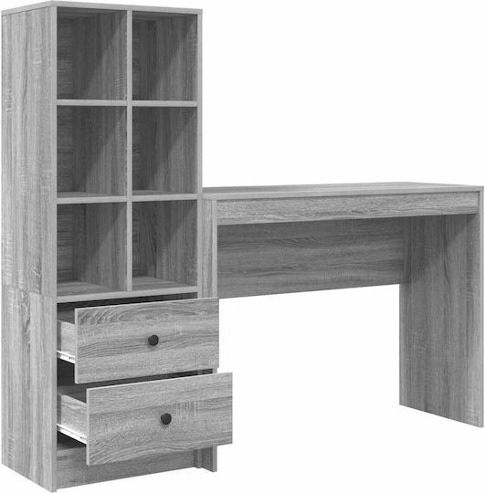 Desk Storage Space Drawer 2 Pieces Grey Sonoma 3337334