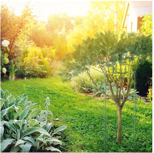 Suport Metalic Pentru Flori Utilizare Exterioară Set 3 Bucăți 25x75 Cm Verde