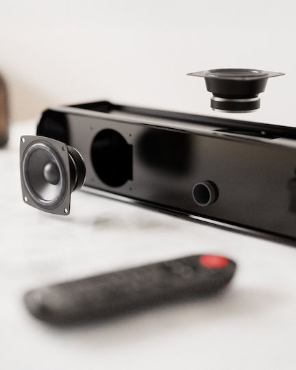 Majority Naga 60 Soundbar 2.1 Bluetooth και HDMI 120W με Τηλεχειριστήριο Μαύρο