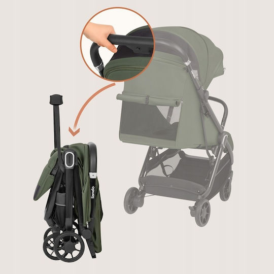 Lionelo Bess Baby Stroller Suitable for Newborn Green 7.5kg