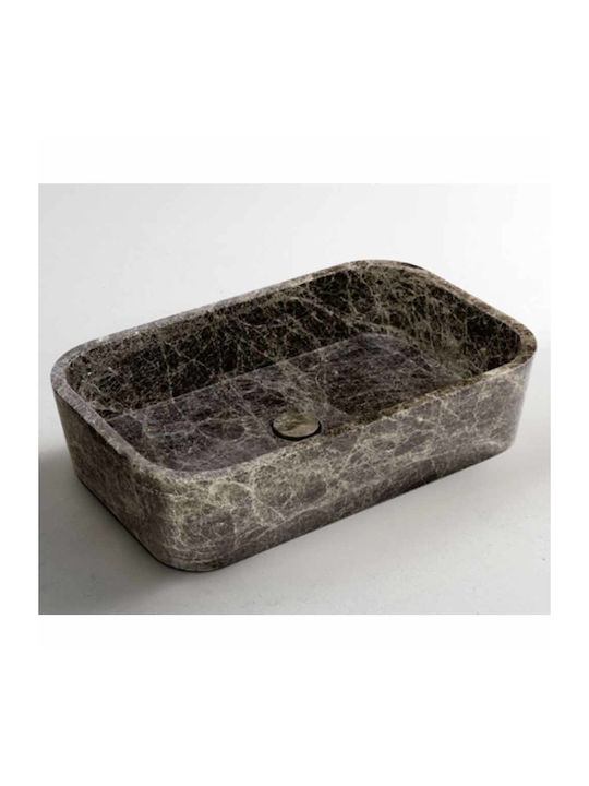 Fossil Надеждна мивка мрамор 60x38cm Emperador Dark
