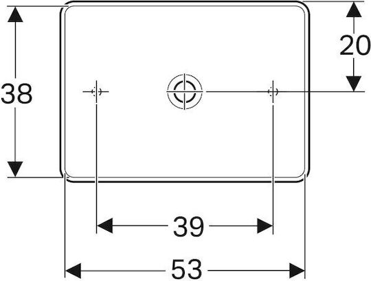 Geberit VariForm Deasupra Blatului Chiuvetă Porțelan 55x40x11cm Alb