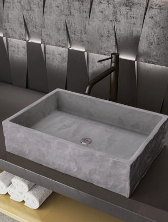 Sanitec Lithos Countertop Sink made of Synthetic Material 40.5x40.5x13cm White