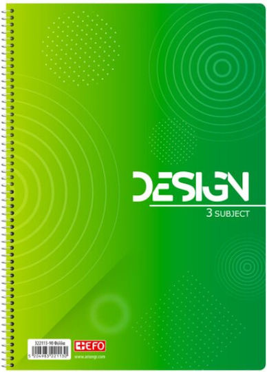 +Efo Spiral Notebook Ruled A4 150 Sheets 5 Subjects 1pcs (Μiscellaneous Designs)