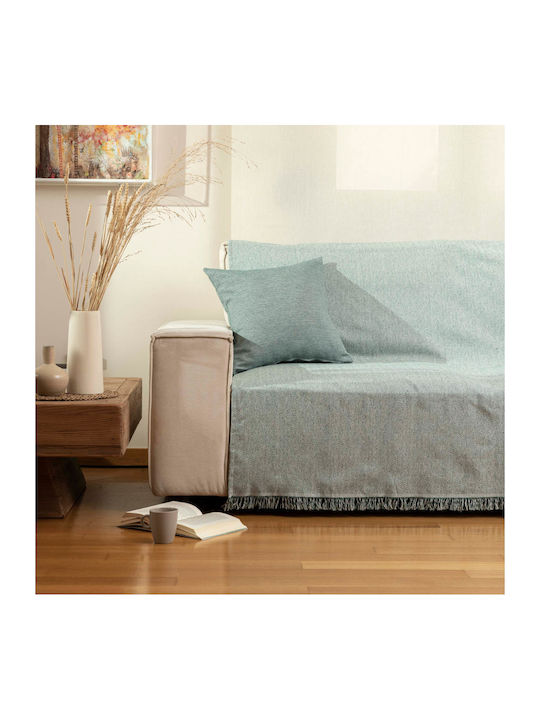 Borea Aztek Zweisitzer-Sofa Überwurf 180x250cm Grau
