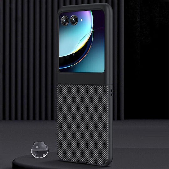 Carbon Fiber Back Cover Plastic Black (Razr 40 Ultra)