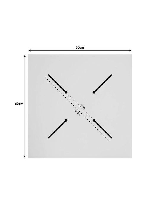 Pakketo Melody Runde Tischoberfläche HPL Weiß Marmor 60x60cm 215-000043