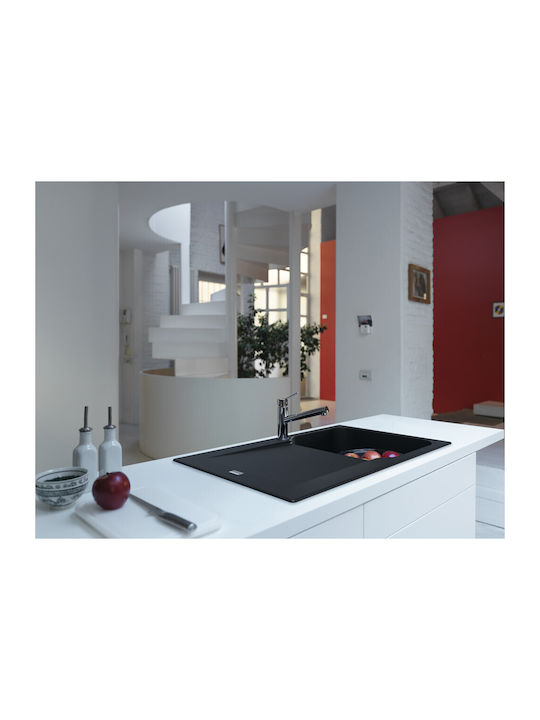 Franke Tectonite Kite Kid 611-86 3142101259 Drop-In Spüle aus Verbundgranulat B86xT50cm Schwarz