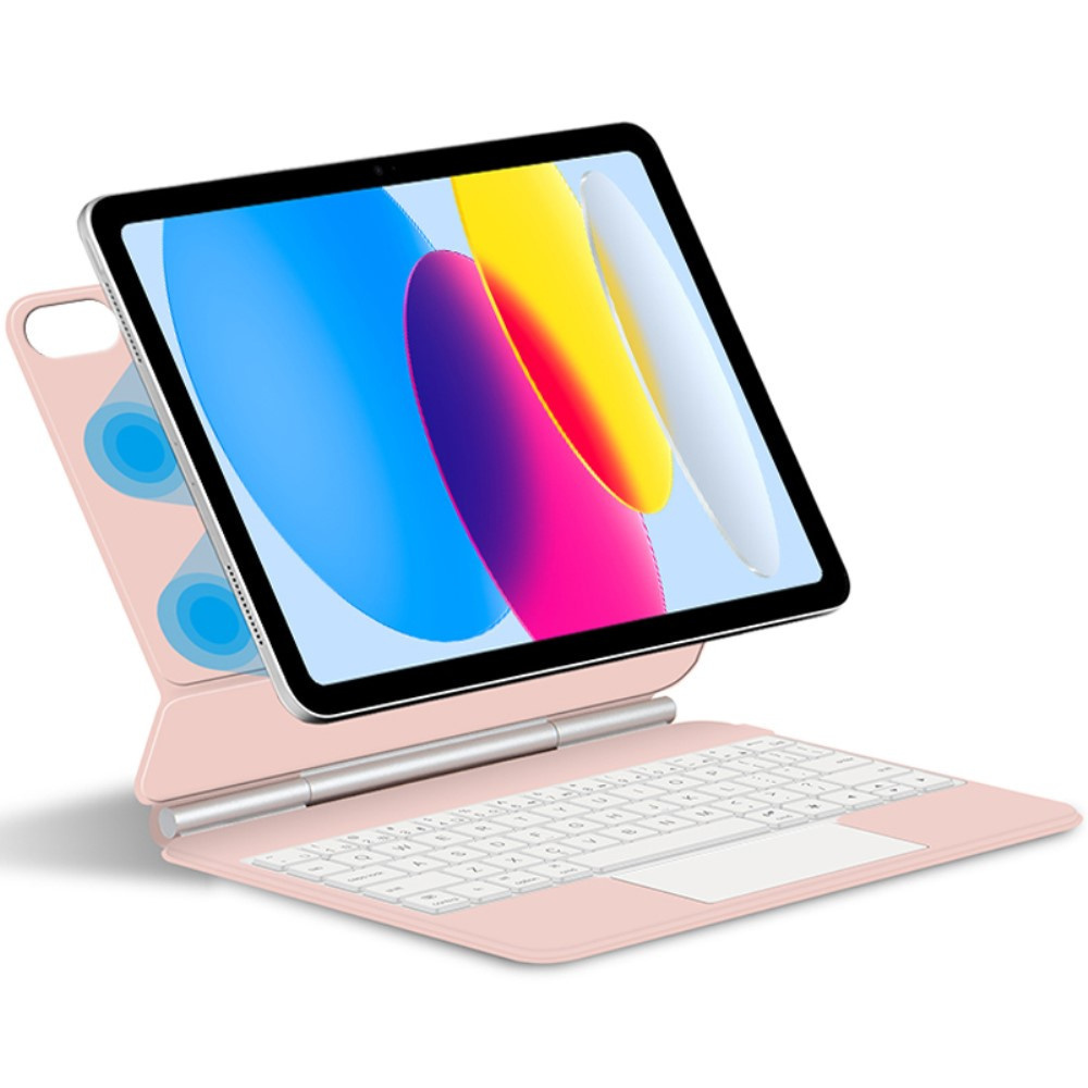 WAVATA Bluetooth Tastatur-Hülle Für IPad 10 (2022) & 11 (2025) – Abnehmbar, Magnetisch, Rosa