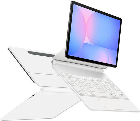 Θήκη Πληκτρολόγιο Samsung Galaxy Tab S10 Fe Magnetic Keyboard Touchpad Στα Αγγλικά Us Λευκό