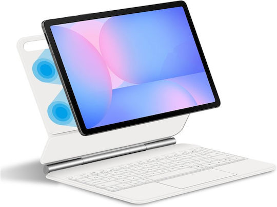 Θήκη Πληκτρολόγιο Samsung Galaxy Tab S10 Fe Magnetic Keyboard Touchpad Στα Αγγλικά Us Λευκό