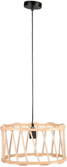 Ostaria Pendant Light Black with Rope for Socket E27