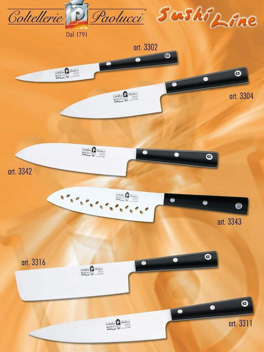 Paolucci Coltellerie Knife General Use from Stainless Steel 16cm