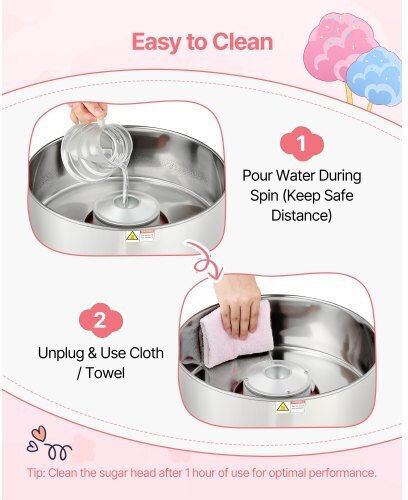 Vevor Commercial Cotton Candy Machine 1000W 3500cm