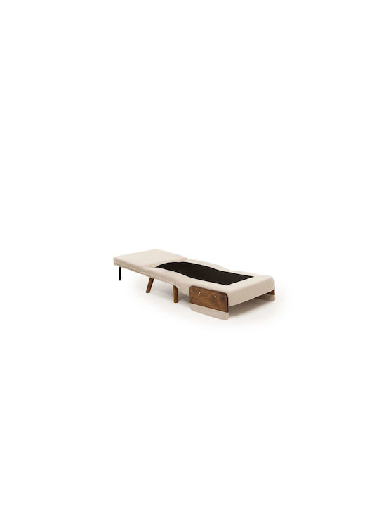 Cosmo Single Armchair Bed Cream 70x42x65cm