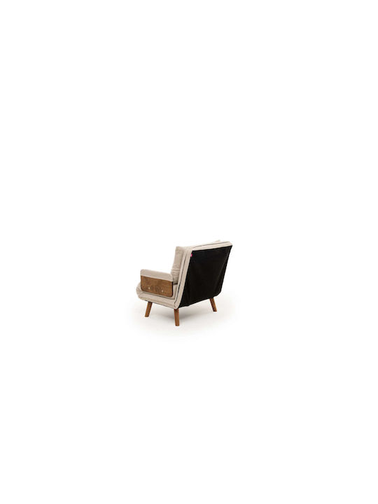 Cosmo Single Armchair Bed Cream 70x42x65cm