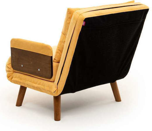 Cosmo Single Πολυθρόνα Κρεβάτι Mustard 70x42x65cm