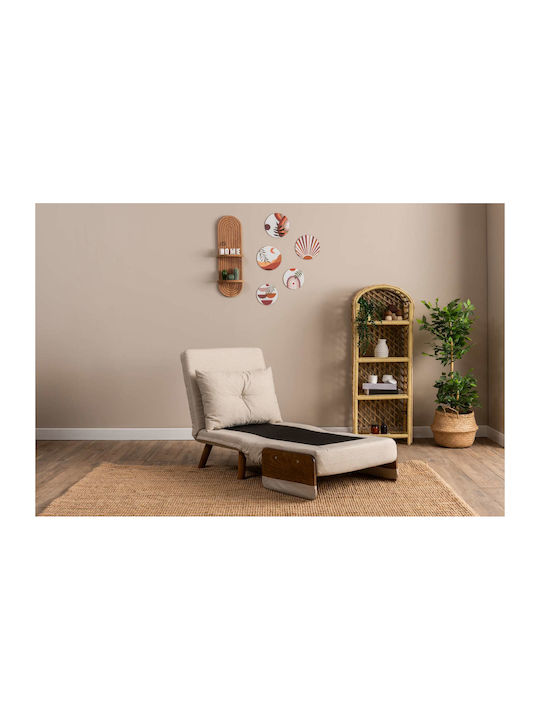 Cosmo Single Armchair Bed Cream 70x42x65cm