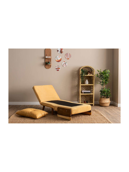 Cosmo Single Πολυθρόνα Κρεβάτι Mustard 70x42x65cm