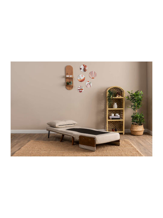 Cosmo Single Armchair Bed Cream 70x42x65cm