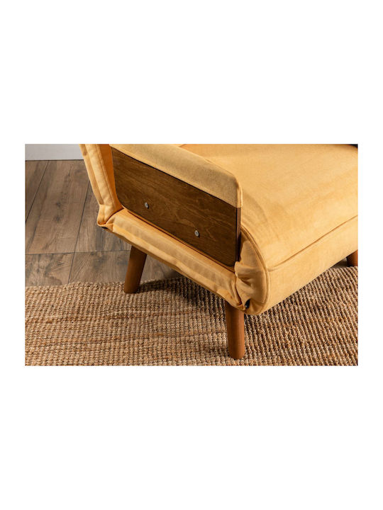 Cosmo Single Πολυθρόνα Κρεβάτι Mustard 70x42x65cm