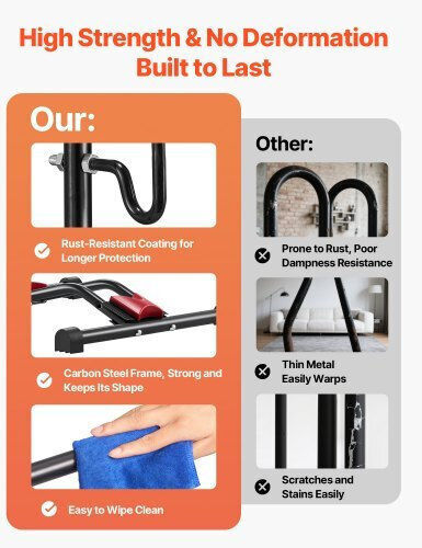 Vevor Bike Storage Floor Bike Rack 16 To 27.5 Inch Mountain & Road Bikes
