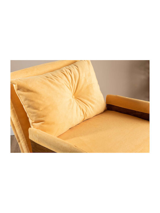 Cosmo Single Πολυθρόνα Κρεβάτι Mustard 70x42x65cm