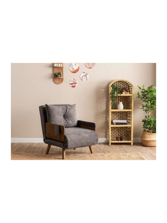 Cosmo Single Πολυθρόνα Κρεβάτι Grey 70x42x65cm