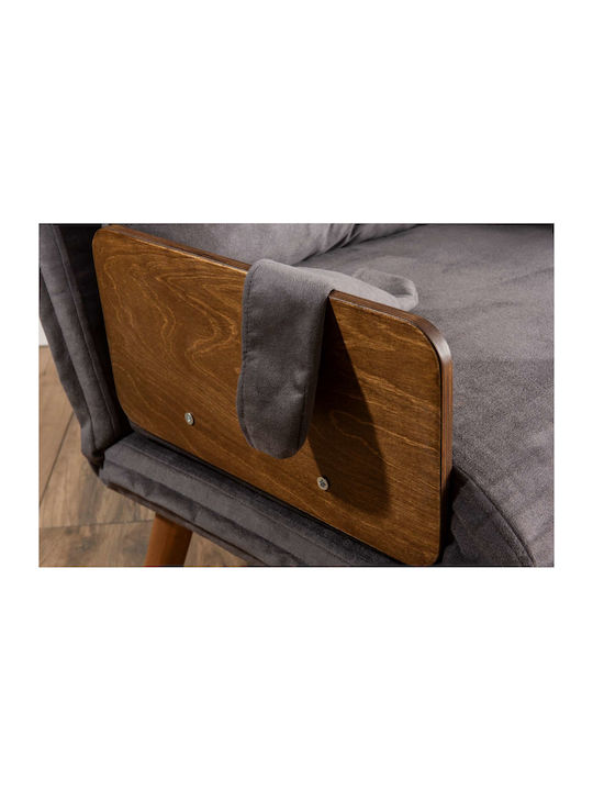 Cosmo Single Πολυθρόνα Κρεβάτι Grey 70x42x65cm