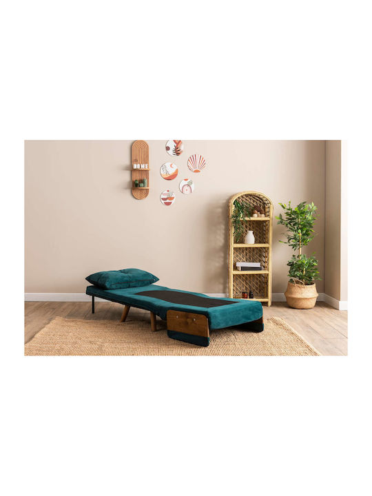 Cosmo Single Armchair Bed Petrol Green 70x42x65cm
