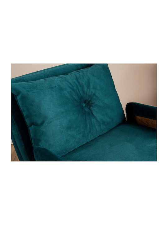 Cosmo Single Armchair Bed Petrol Green 70x42x65cm