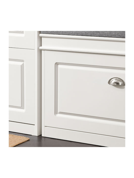 Mobilier de Intrare cu Bancă Alb 75x24x51cm