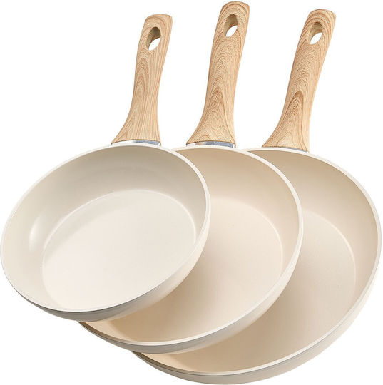 Vevor Set Tigăi din Aluminiu cu Acoperire Antiaderentă 3 Bucăți