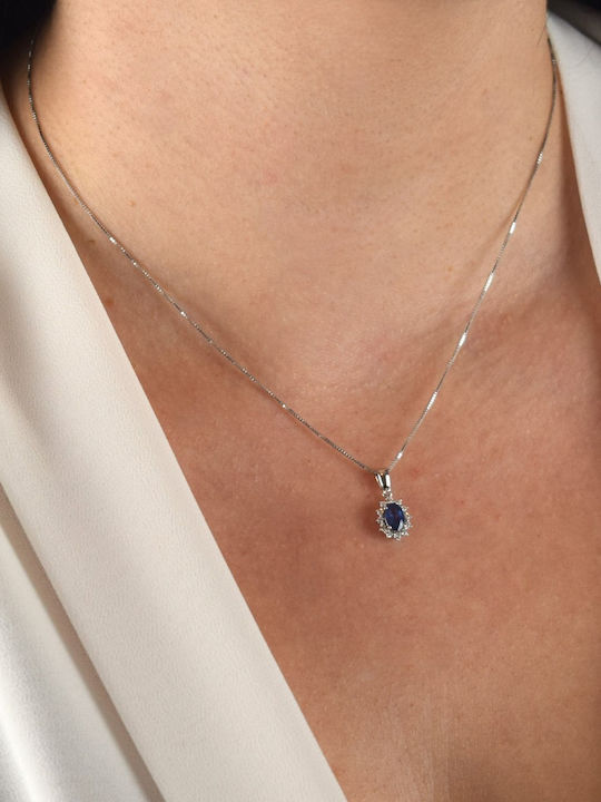 Xrisokosmima Set with Necklace , Earrings & Ring from White Gold 18K