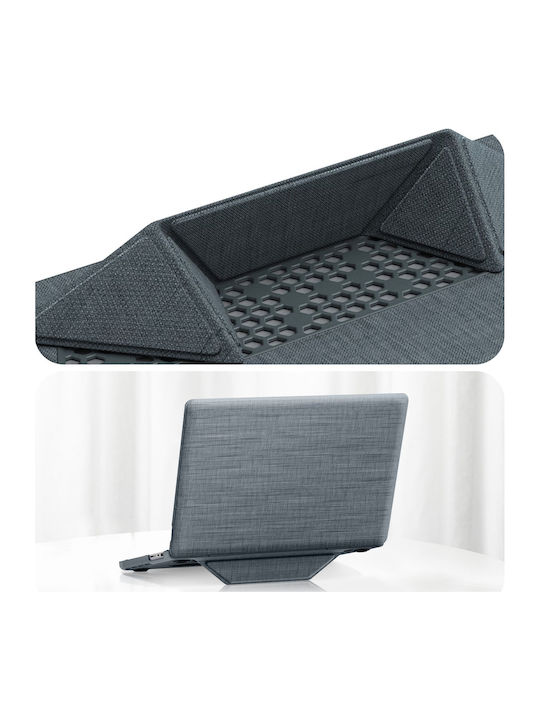 Avizar Husă Pentru Macbook Pro 16" Din Material Textil Suport Magnetic Rabatabil Gri Închis