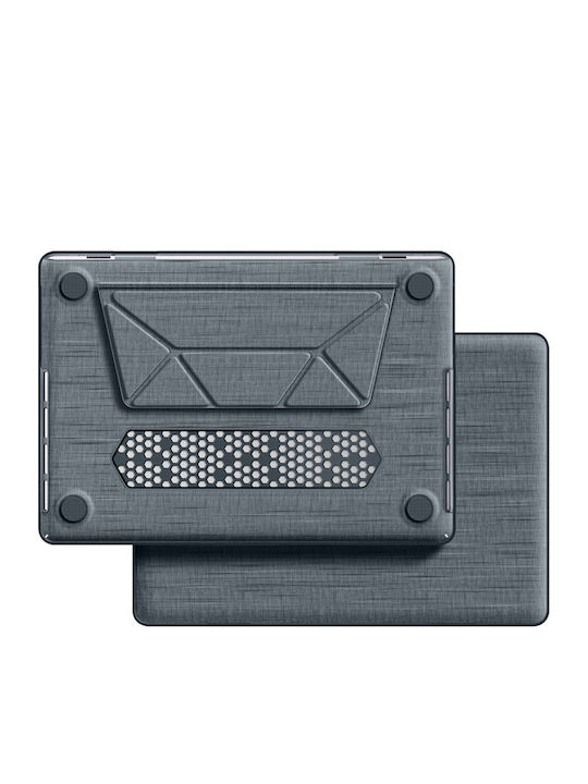 Avizar Husă Pentru Macbook Pro 16" Din Material Textil Suport Magnetic Rabatabil Gri Închis