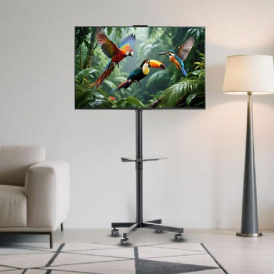 Gembird TVS-55T-03 Βάση Τηλεόρασης Δαπέδου έως 55" Μαύρο