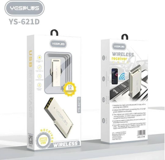 Yesplus Ys-621d Adaptor Bluetooth Wireless USB Receptor Bluetooth Versiune 5.3