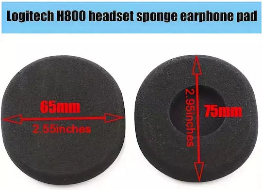 Ανταλλακτικά Μαξιλαράκια Αυτιών Logitech H800 Ζεύγος-μαύρα Συμβατά