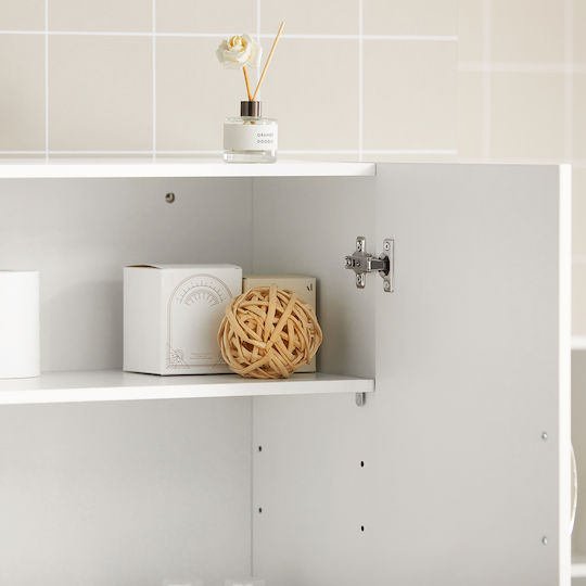SoBuy Badezimmerschrank B60xT30xH60cm Weiß