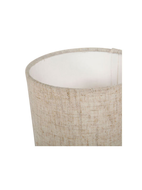 Ostaria Ceramic Table Lamp for Socket E14 with Beige Shade and Base
